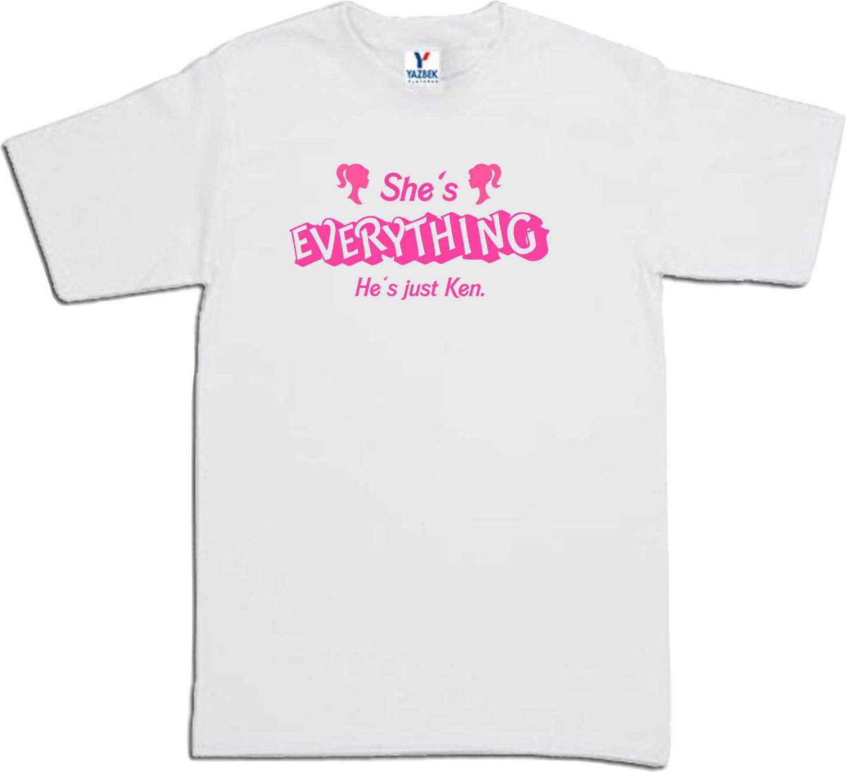 Playera Barbie She´s Everything he´s just Ken Dama/ Caballero/ Infantil/ Bebe