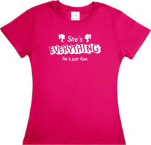 Cargar imagen en el visor de la galería, Playera Barbie She´s Everything he´s just Ken Dama/ Caballero/ Infantil/ Bebe