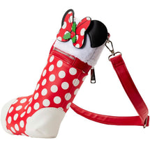Cargar imagen en el visor de la galería, Loungefly Minnie mouse bolso bota navideña Crossbody