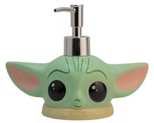 Cargar imagen en el visor de la galería, Baby Yoda Dispensador de Jabon de Ceramica 3D Disney Star Wars Grogu capacidad 200 Ml