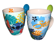 Cargar imagen en el visor de la galería, Stitch Juego de 2 Tazas de Pareja con cucharas Ohana Disney Lilo & Stitch Tarros de Ceramica capacidad 310 ml