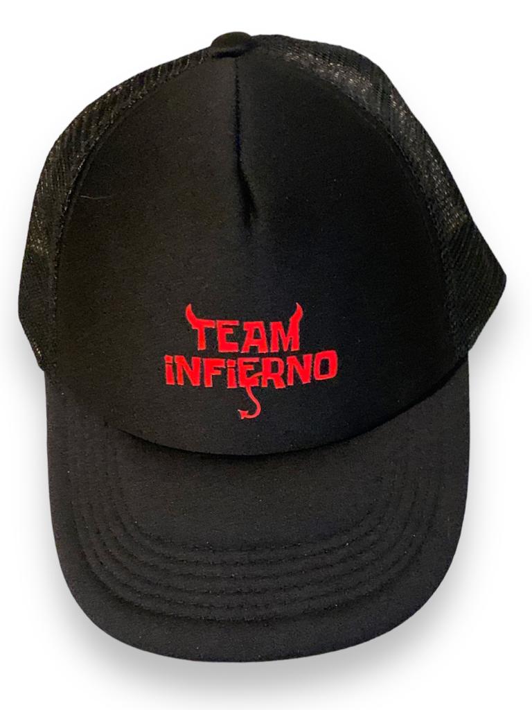 Gorra Team Infierno La Casa de los famosos tipo trucker malla md2