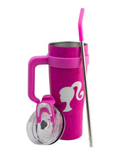 Cargar imagen en el visor de la galería, Barbie Termo de Acero inoxidable Doble pared con popote capacidad 1.2 L