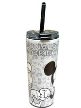 Cargar imagen en el visor de la galería, Mickey Mouse & Donald Vaso Termo doble Pared Acero Inoxidable con tapa y Popote