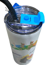Cargar imagen en el visor de la galería, Personajes DIsney Vaso Termo doble Pared Acero Inoxidable con tapa y Popote Simba Dumbo Peter Pan Balu