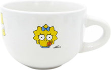 Cargar imagen en el visor de la galería, Los SImpson Tazon cerealero Taza Jumbo Ceramica Tarro Homero Bart Maggie 820 ml