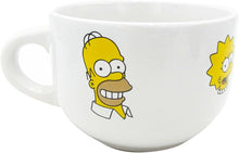 Cargar imagen en el visor de la galería, Los SImpson Tazon cerealero Taza Jumbo Ceramica Tarro Homero Bart Maggie 820 ml