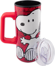 Cargar imagen en el visor de la galería, Snoopy Termo con Asa doble pared capacidad 550 mls Peanuts Woodstock