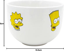 Cargar imagen en el visor de la galería, Los SImpson Tazon cerealero Taza Jumbo Ceramica Tarro Homero Bart Maggie 820 ml