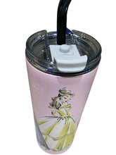 Cargar imagen en el visor de la galería, Princesas Disney Vaso Termo doble Pared Acero Inoxidable con tapa y Popote MD2
