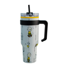 Cargar imagen en el visor de la galería, Snoopy Termo Alto doble pared con tapa hermetica Chrlie Brown Woodstock Peanuts capacidad 1.2L
