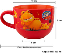 Cargar imagen en el visor de la galería, Garfield Tarro Jumbo de Cerámica Bitono NickelodeonGarfield The Movie Taza Jumbo Multiusos Plato Sopero, Cuenco para Cereal, Capacidad 820 ml