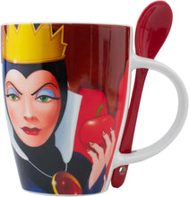 Cargar imagen en el visor de la galería, Set Villanas de Disney 2 tazas con cucharas de cerámica MD2 Ursula y Evil Queen