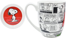 Cargar imagen en el visor de la galería, Snoopy Taza para Café de Porcelana con Tapa Protectora Peanuts Tarro para Bebidas Calientes 354 mililitros con Caja de Regalo