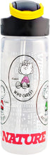 Cargar imagen en el visor de la galería, Snoopy Botella escolar con funda Peanuts, Vaso para transportar bebidas de 600ML con botón push.
