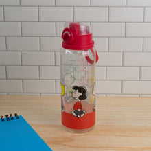 Cargar imagen en el visor de la galería, Snoopy Botella de agua transparente para niños, recipiente escolar para transportar bebidas Peanuts 950ML, Botella de plastico
