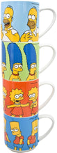 Cargar imagen en el visor de la galería, Los SImpsons juego de 4 Tarros de Porcelana Apilables, Tazas para Café de 330 ml, Multicolor