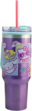 Cargar imagen en el visor de la galería, Hello Kitty & Friends Termo Alto Doble Pared Con Asa Y Popote Kuromi, My Melodí, Pompompurin, Cinamonroll Capacidad 1. 2 L