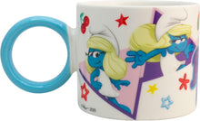 Cargar imagen en el visor de la galería, Los PItufos Set de 2 Tazas de Porcelana Apilables 330 ml – Tarros con Asa Azul Smurfs