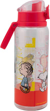 Cargar imagen en el visor de la galería, Snoopy Botella de agua transparente para niños, recipiente escolar para transportar bebidas Peanuts 950ML, Botella de plastico