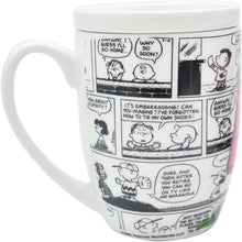 Cargar imagen en el visor de la galería, Snoopy Taza para Café de Porcelana con Tapa Protectora Peanuts Tarro para Bebidas Calientes 354 mililitros con Caja de Regalo