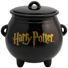 Cargar imagen en el visor de la galería, Galletero Harry Potter de Cerámica Escudo Hogwrts, Caldero Mágico en 3D con Tapa Hermética y Caja de Regalo