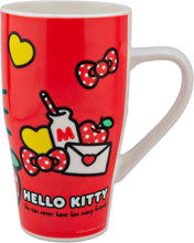 Cargar imagen en el visor de la galería, Hello Kitty Taza Grande de Porcelana Sanrio Tarro Largo con Asa Ergonómica Capacidad 600 ml