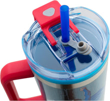 Cargar imagen en el visor de la galería, Superman Termo doble pared tapa hermetica doble forma de beber, popote y boquilla,1.2L.