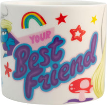 Cargar imagen en el visor de la galería, Los PItufos Set de 2 Tazas de Porcelana Apilables 330 ml – Tarros con Asa Azul Smurfs