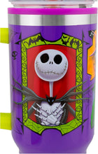 Cargar imagen en el visor de la galería, Jack Skellington Termo El Extraño Mundo de Jack Grande Acero Inoxidable Vaso Térmico con Tapa y Popote de Plástico para Bebidas Frías y Calientes The Nightmare before christmas Capacidad 1.2 Litros