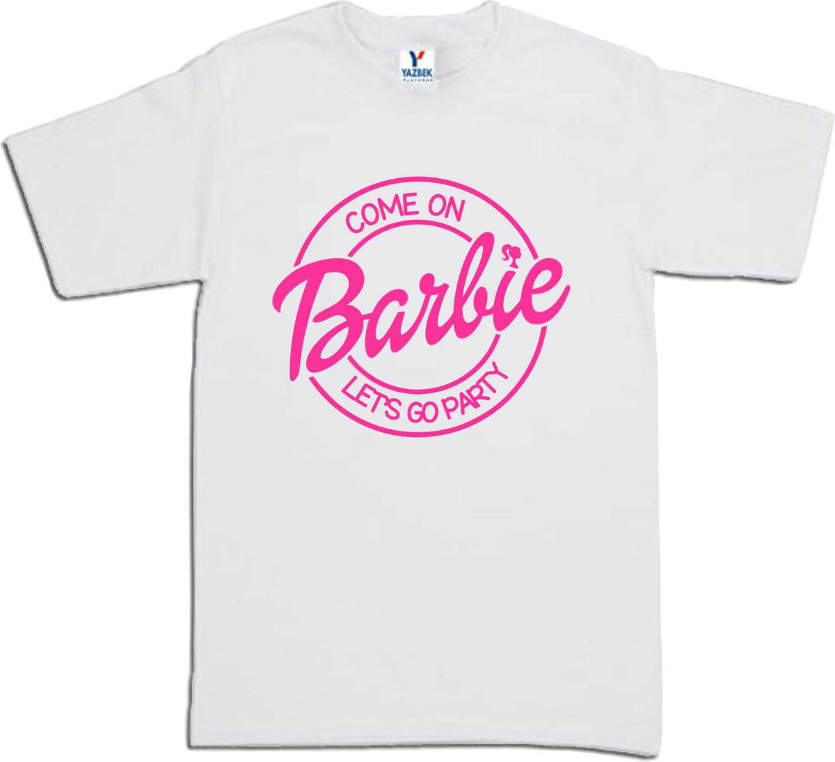 Playera Barbie Come on Barbi Let´s Go Party Md1 Dama / Caballero / Infantil SIlh