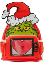 Cargar imagen en el visor de la galería, Loungefly El Grinch corazón Bolso Mini Back Pack Mi i Mochila Bolsa