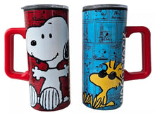 Cargar imagen en el visor de la galería, Snoopy Termo con Asa doble pared capacidad 550 mls Peanuts Woodstock