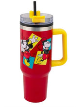 Cargar imagen en el visor de la galería, Termo Alto Mickey Mouse Doble Pared Con Asa Y Popote Disney Capacidad 1.2 L