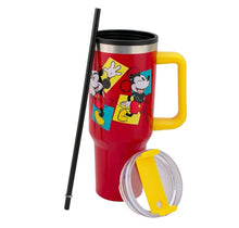 Cargar imagen en el visor de la galería, Termo Alto Mickey Mouse Doble Pared Con Asa Y Popote Disney Capacidad 1.2 L