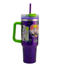 Cargar imagen en el visor de la galería, Termo Villanas Disney Doble Pared Con Asa Y Popote Maléfica, Úrsula, Cruella De Vil y la Reina Malvada Capacidad 1. 2 L