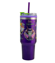 Cargar imagen en el visor de la galería, Termo Villanas Disney Doble Pared Con Asa Y Popote Maléfica, Úrsula, Cruella De Vil y la Reina Malvada Capacidad 1. 2 L