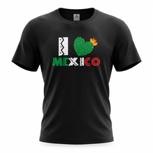 Cargar imagen en el visor de la galería, Playera I Love Mexico Yo Amo a Mexico 15 de Septiembre Fiestas Patrias Dama, Caballero o Infantil, Manga Corta, Algodón