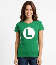 Cargar imagen en el visor de la galería, Playera Luigi Gamer Mario Mod 1 Dama/Caballero/Infantil Halloween Cosplay