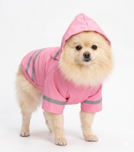 Cargar imagen en el visor de la galería, Impermeable Para Perro Con Capucha Y Tira Reflectante Gato
