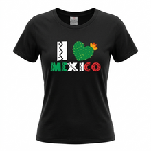 Cargar imagen en el visor de la galería, Playera I Love Mexico Yo Amo a Mexico 15 de Septiembre Fiestas Patrias Dama, Caballero o Infantil, Manga Corta, Algodón