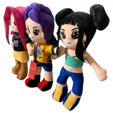 Cargar imagen en el visor de la galería, Set Peuche Huntrix Demon Hunters 3 Piezas Rumi, Mira y Zoey 40 cms Kpop Golden Deluxe