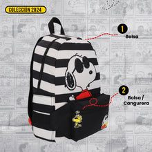 Cargar imagen en el visor de la galería, Snoopy Mochila Grande con cangurera Peanuts