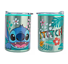 Cargar imagen en el visor de la galería, Stitch Termo Doble Pared Tapa Deslizable Vaso Botella Tarro 350 ml