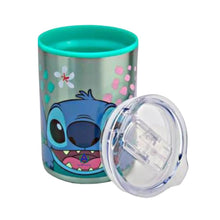 Cargar imagen en el visor de la galería, Stitch Termo Doble Pared Tapa Deslizable Vaso Botella Tarro 350 ml