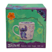 Cargar imagen en el visor de la galería, Stitch Taza de Cerámica con Tapa, Diseño Stitch Groove It, Lilo & Stitch, Colección Disney Clásicos, Capacidad 385 ml con Caja de Regalo