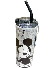 Cargar imagen en el visor de la galería, Mickey Mouse & Donald Vaso Termo doble Pared Acero Inoxidable con tapa y Popote