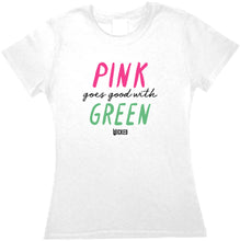 Cargar imagen en el visor de la galería, Playera Pink Goes with Green Wicked