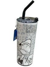 Cargar imagen en el visor de la galería, Mickey Mouse & Donald Vaso Termo doble Pared Acero Inoxidable con tapa y Popote