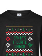 Cargar imagen en el visor de la galería, Playera Santa´s Favorite Grinch estilo Ugly Sweater Navidad Familia Fiesta Evento Reunion Corte Dama/Caballero o Infantil